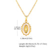 Jewelry Copper Oval Geometric Pendant Gold Plated Necklace For Ladies