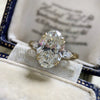 Jewelry Copper Oval Zircon Geometric Ring For Women
