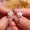 Jewelry Copper Pearl Star Pendant Electroplating Fashion Ol Minimalist Unisex
