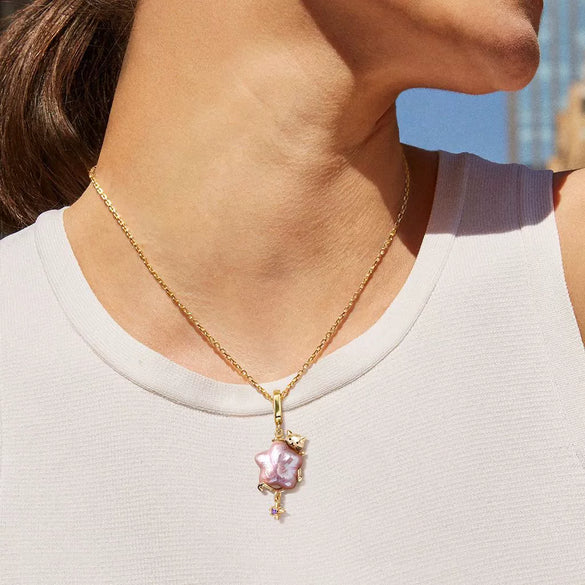 Jewelry Copper Pearl Star Pendant Electroplating Fashion Ol Minimalist Unisex