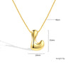 Jewelry Copper Pendant Necklace Geometric Letter Snake Bone Chain Gold Plated
