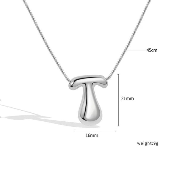 Jewelry Copper Pendant Necklace Geometric Letter Snake Bone Chain Gold Plated