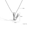 Jewelry Copper Pendant Necklace Geometric Letter Snake Bone Chain Gold Plated