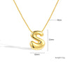Jewelry Copper Pendant Necklace Geometric Letter Snake Bone Chain Gold Plated