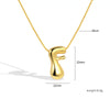 Jewelry Copper Pendant Necklace Geometric Letter Snake Bone Chain Gold Plated