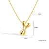 Jewelry Copper Pendant Necklace Geometric Letter Snake Bone Chain Gold Plated