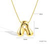 Jewelry Copper Pendant Necklace Geometric Letter Snake Bone Chain Gold Plated