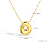 Jewelry Copper Pendant Necklace Geometric Letter Snake Bone Chain Gold Plated
