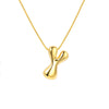Jewelry Copper Pendant Necklace Geometric Letter Snake Bone Chain Gold Plated