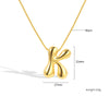 Jewelry Copper Pendant Necklace Geometric Letter Snake Bone Chain Gold Plated