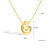 Jewelry Copper Pendant Necklace Geometric Letter Snake Bone Chain Gold Plated