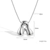 Jewelry Copper Pendant Necklace Geometric Letter Snake Bone Chain Gold Plated