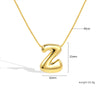 Jewelry Copper Pendant Necklace Geometric Letter Snake Bone Chain Gold Plated