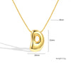 Jewelry Copper Pendant Necklace Geometric Letter Snake Bone Chain Gold Plated