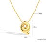 Jewelry Copper Pendant Necklace Geometric Letter Snake Bone Chain Gold Plated