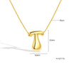 Jewelry Copper Pendant Necklace Geometric Letter Snake Bone Chain Gold Plated