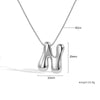 Jewelry Copper Pendant Necklace Geometric Letter Snake Bone Chain Gold Plated
