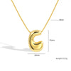 Jewelry Copper Pendant Necklace Geometric Letter Snake Bone Chain Gold Plated