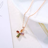 Jewelry Copper Pendant Necklace With Geometric Pattern And Ochain
