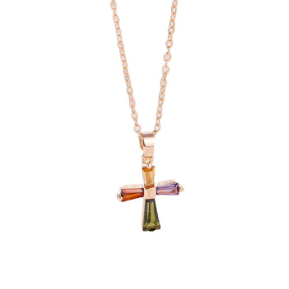 Jewelry Copper Pendant Necklace With Geometric Pattern And Ochain