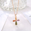 Jewelry Copper Pendant Necklace With Geometric Pattern And Ochain