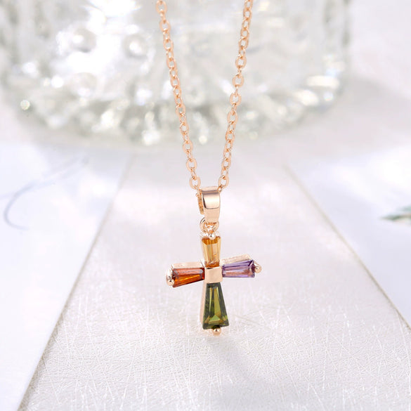 Jewelry Copper Pendant Necklace With Geometric Pattern And Ochain
