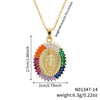 Jewelry Copper Pendant Set Zircon Geometric Retro Electroplating Necklace