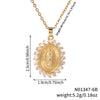 Jewelry Copper Pendant Set Zircon Geometric Retro Electroplating Necklace