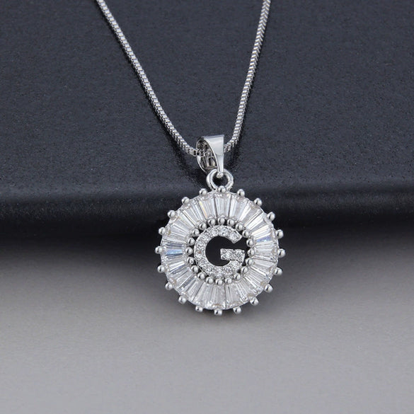 Jewelry Copper Pendant With Letter Pattern And Electroplating Treatment