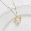 Jewelry Copper Plated Gold Color Baroque Crab Pearl Pendant Electroplated Diy Handmade With Lines Pattern