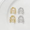 Jewelry Copper Plated Gold Color Baroque Crab Pearl Pendant Electroplated Diy Handmade With Lines Pattern