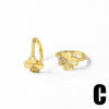 Jewelry Copper Plated 18K Gold Butterfly Geometric Light Luxury Style Ear Clip Earrings