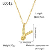 Jewelry Copper Plated With Real Gold Letters Numbers Text Irregular Style Necklace For Women