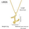 Jewelry Copper Plated With Real Gold Letters Numbers Text Irregular Style Necklace For Women
