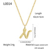 Jewelry Copper Plated With Real Gold Letters Numbers Text Irregular Style Necklace For Women