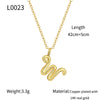 Jewelry Copper Plated With Real Gold Letters Numbers Text Irregular Style Necklace For Women