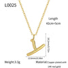 Jewelry Copper Plated With Real Gold Letters Numbers Text Irregular Style Necklace For Women