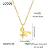 Jewelry Copper Plated With Real Gold Letters Numbers Text Irregular Style Necklace For Women