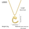 Jewelry Copper Plated With Real Gold Letters Numbers Text Irregular Style Necklace For Women