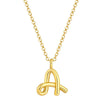 Jewelry Copper Plated With Real Gold Letters Numbers Text Irregular Style Necklace For Women