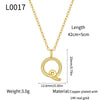 Jewelry Copper Plated With Real Gold Letters Numbers Text Irregular Style Necklace For Women