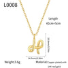 Jewelry Copper Plated With Real Gold Letters Numbers Text Irregular Style Necklace For Women