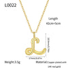 Jewelry Copper Plated With Real Gold Letters Numbers Text Irregular Style Necklace For Women