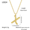 Jewelry Copper Plated With Real Gold Letters Numbers Text Irregular Style Necklace For Women