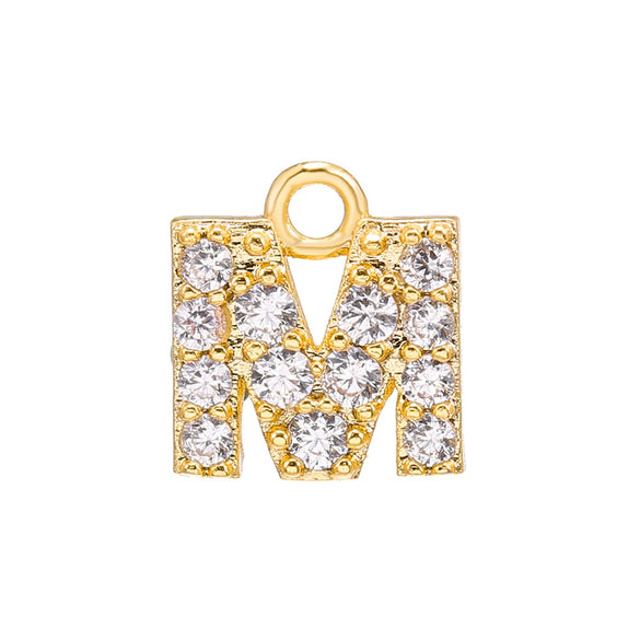 Jewelry Copper Real Gold Plated Letter Pendant For Women