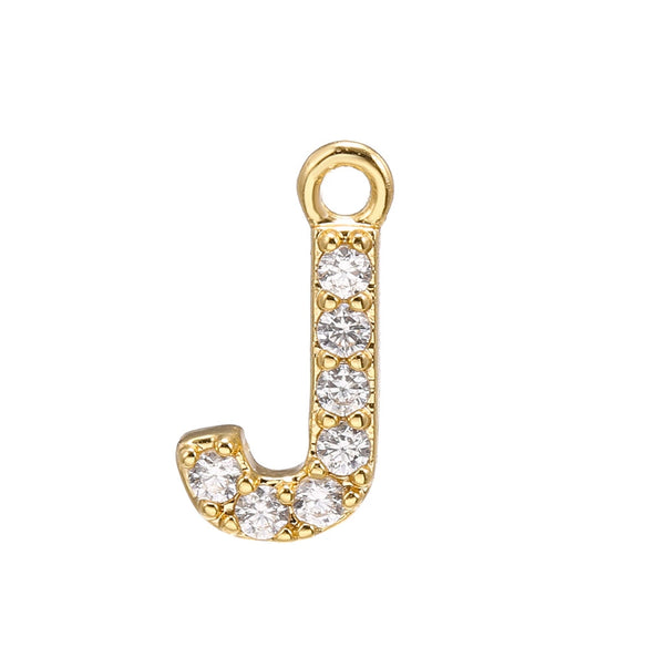 Jewelry Copper Real Gold Plated Letter Pendant For Women