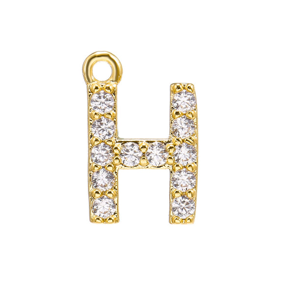 Jewelry Copper Real Gold Plated Letter Pendant For Women