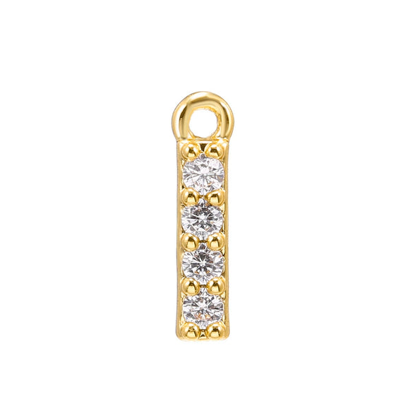 Jewelry Copper Real Gold Plated Letter Pendant For Women