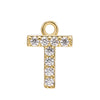 Jewelry Copper Real Gold Plated Letter Pendant For Women
