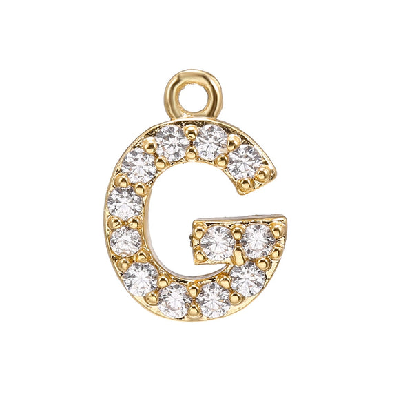 Jewelry Copper Real Gold Plated Letter Pendant For Women